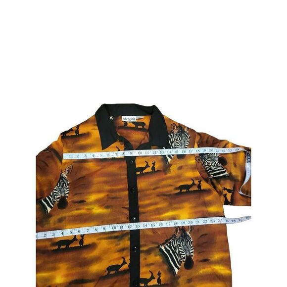 Kloz Studio Blouse Women Sz XL Plus Animal Print Long Sleeve Everyday - Picture 4 of 6